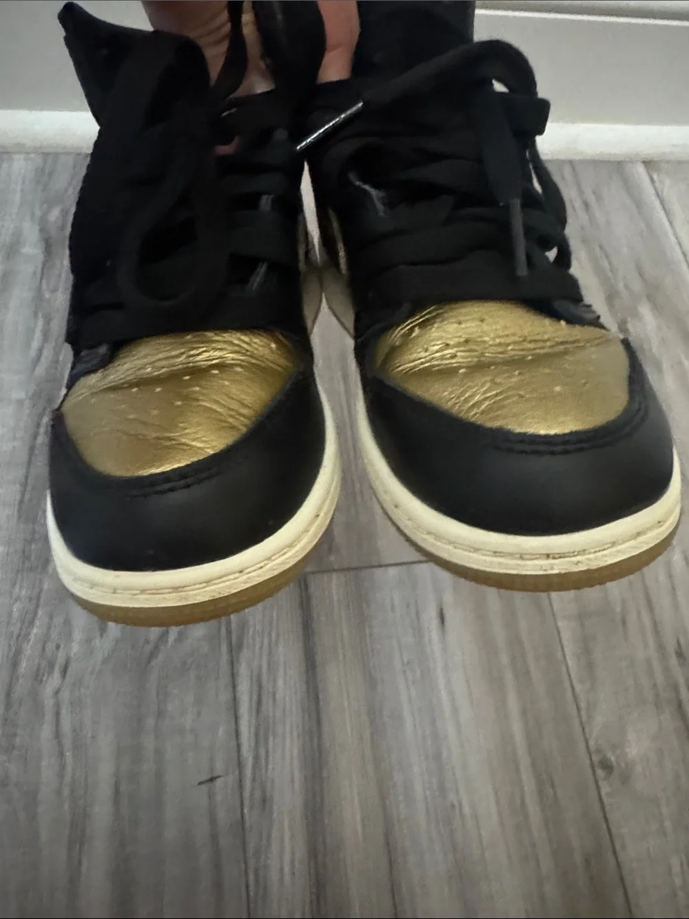 Nike High-Top Sneakers in Black and Metallic Gold High top Air Jordan 13c